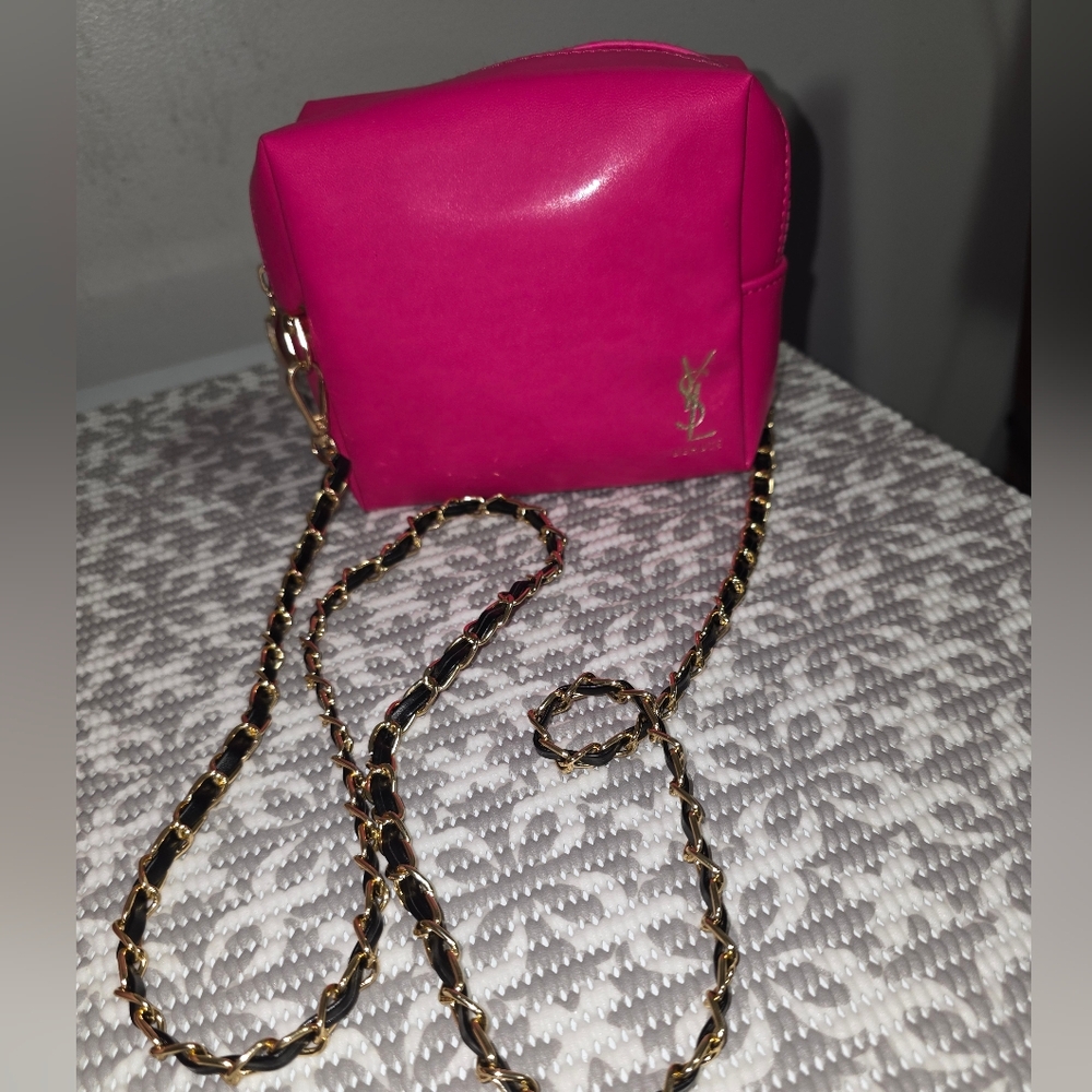 Yves Saint Laurent Pink Crossbody Bag with Gold Chain - Picture 1 of 11